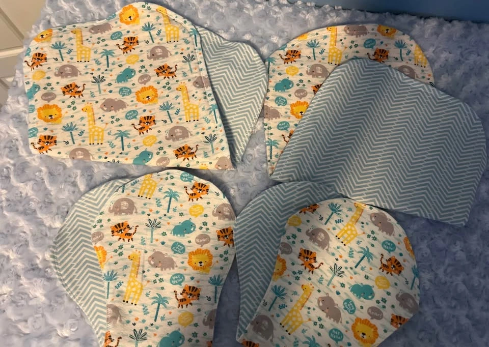 New Burp Cloths - 3 Flannel Layers - photo 4