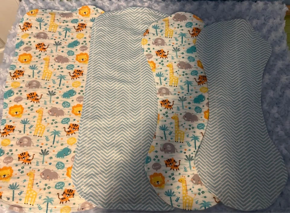 New Burp Cloths - 3 Flannel Layers - photo 5