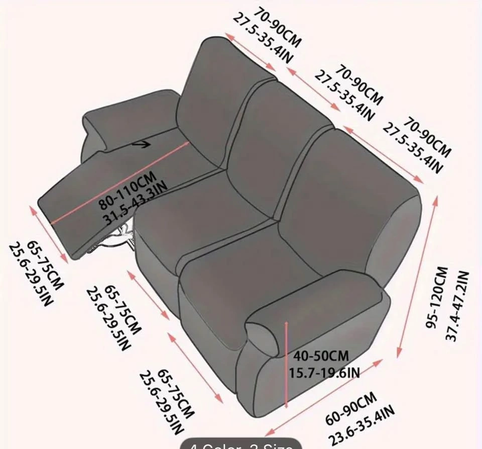 New Recliner Chair Covers (2) & Couch Cover (1) - photo 3