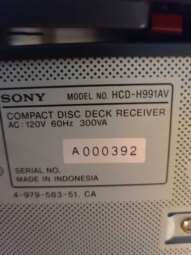 Sony HCD-H991AV Stereo System - photo 3