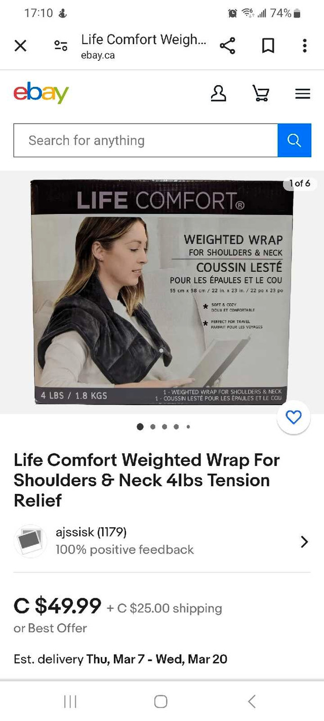 Life Comfort Weighted Wraps for Neck & Shoulder - photo 3
