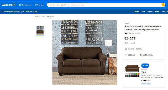 Love Seat Slip Cover - photo 3