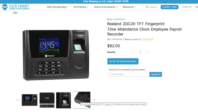 Fingerprint Time Clock Attendance Recorder System - photo 3
