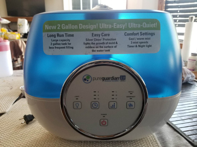 Ultrasonic Warm/Cool Humidifier with Aroma Tray - 2-Gal