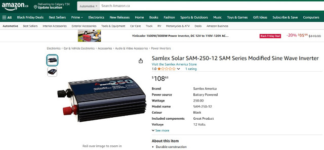 Samlex Solar SAM-250-12 Inverter - photo 3