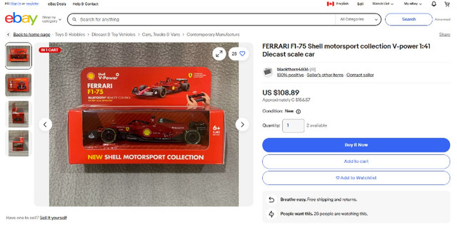 FERRARI F1-75 Shell motorsport V-power 1:41 Remote Control - photo 4
