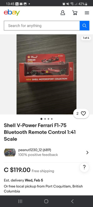 FERRARI F1-75 Shell motorsport V-power 1:41 Remote Control - photo 5