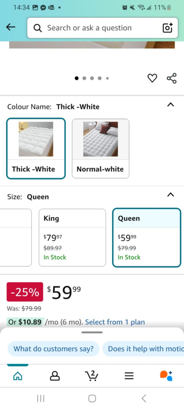 Mattress Topper King Size - New - photo 3