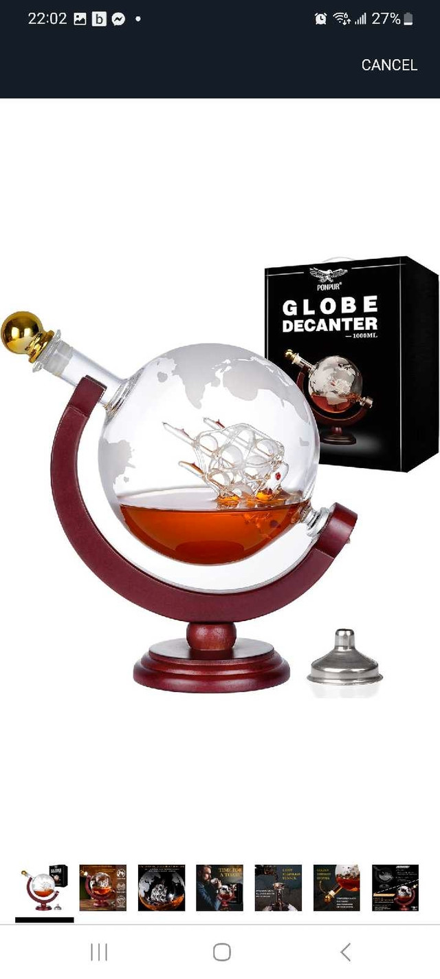 Ponpur Whiskey Globe Decanter