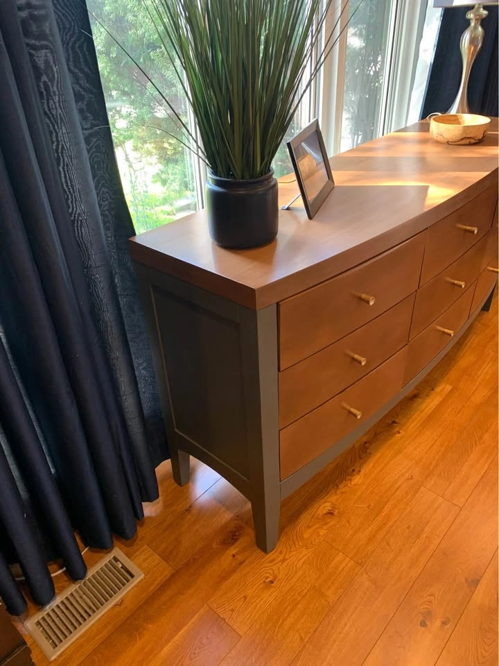 Refinished MCM Dresser - Walnut & Ash Wood Moss - photo 2