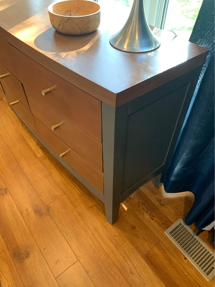 Refinished MCM Dresser - Walnut & Ash Wood Moss - photo 5