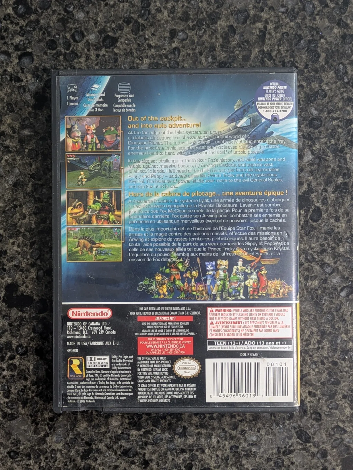 Starfox Adventures Nintendo GameCube Tested Working - w/ Case - photo 3