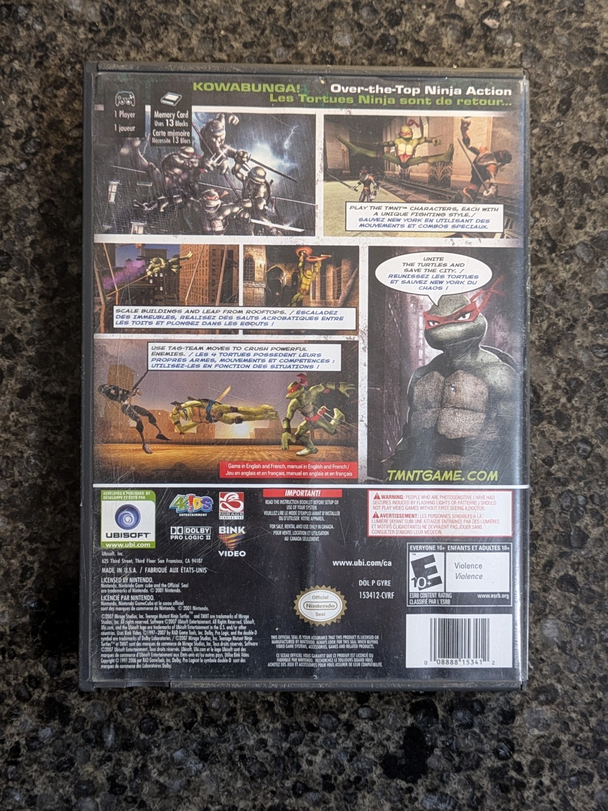 TMNT GameCube Game Case - No Manual - photo 4