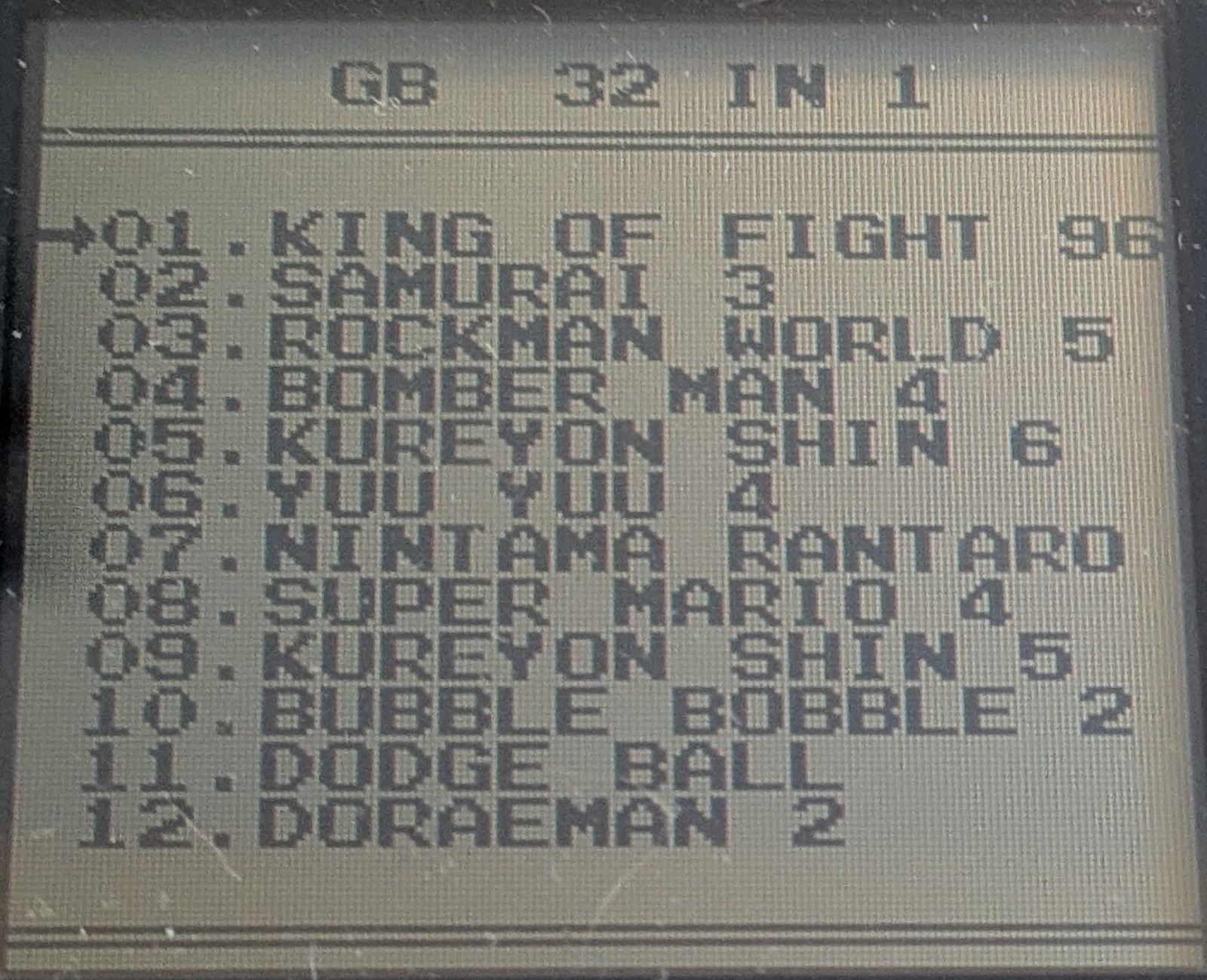 Super 32 In 1 Nintendo Gameboy & GBA Cartridge - photo 3
