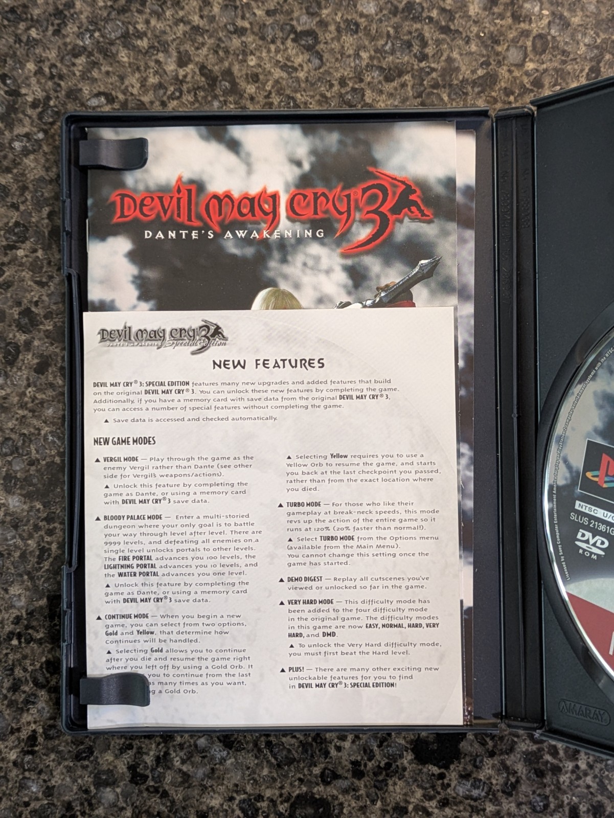 Devil May Cry 3 Dante's Awakening Special Edition PS2 CIB - photo 2