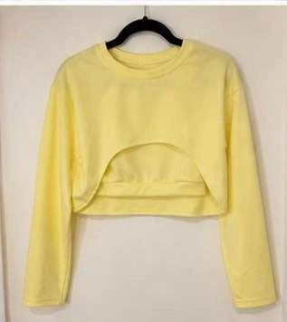 Yellow Layered Crop Top - photo 3