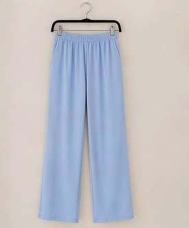 High-Waist Wide Leg Pants - Blue - photo 2