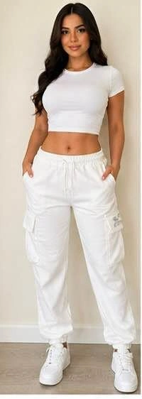 White Cargo Joggers – Comfortable Streetwear Style