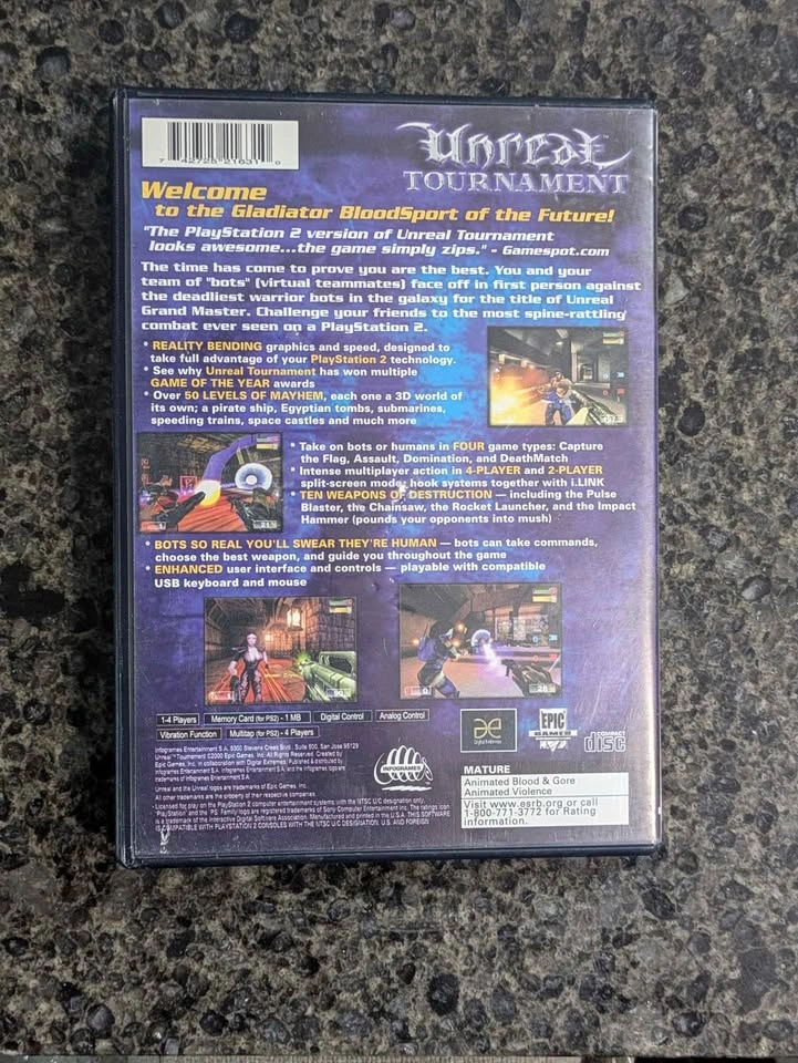 Unreal Tournament PS2 (Sony Playstation 2) Complete - photo 4