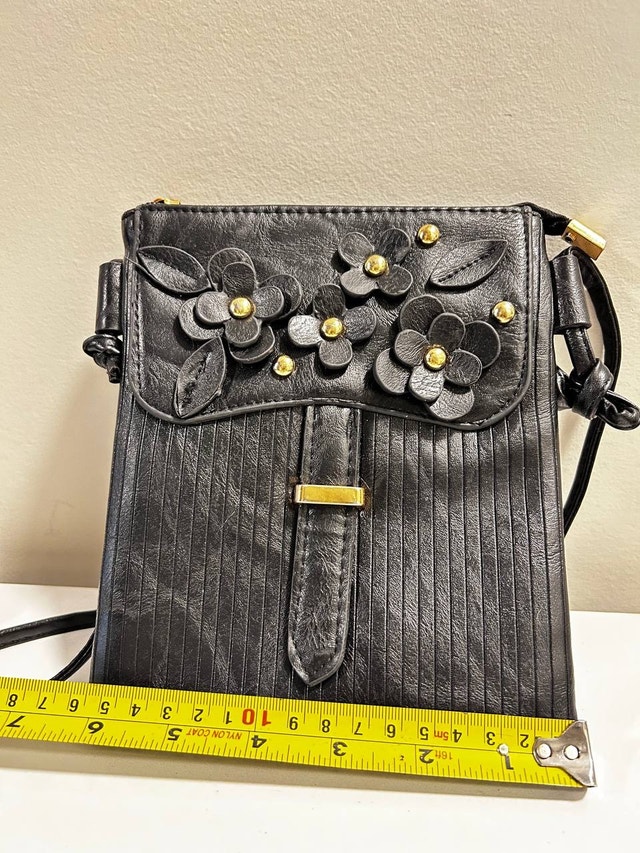 Black Floral Crossbody Bag - photo 3