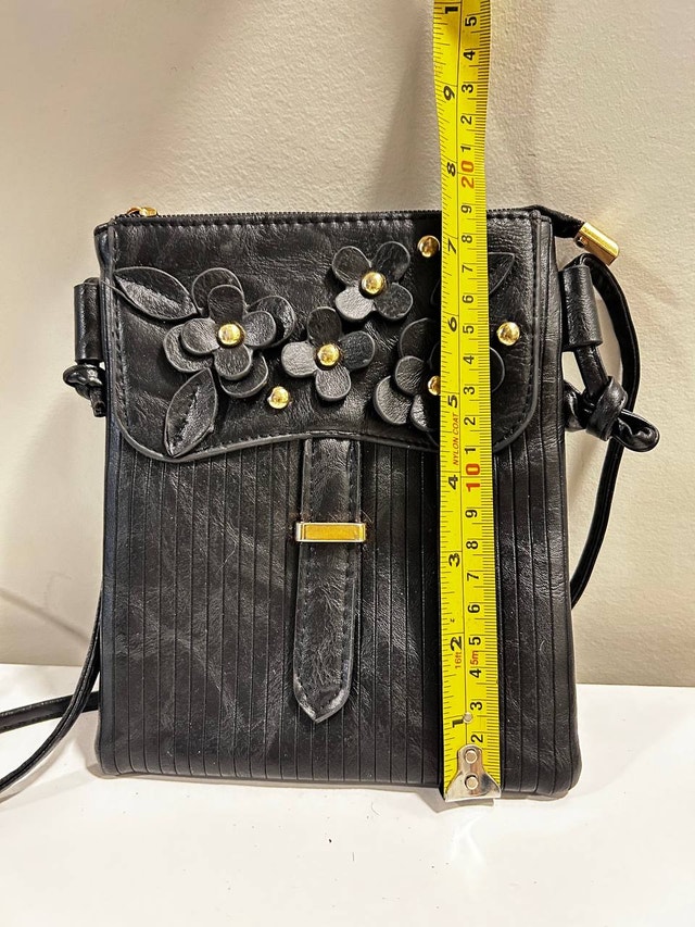 Black Floral Crossbody Bag - photo 4