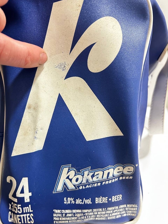 Kokanee Beer Bag. Blue Kokanee Beer Cooler Bag - photo 4