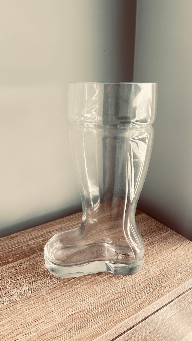 Vintage Glass Boot Beer Mug – 10” Tall Das Boot Style