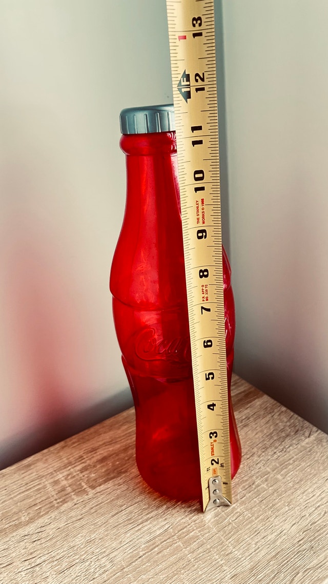 Coca-Cola Red Plastic Coin Bank Bottle – 11” Tall - photo 3