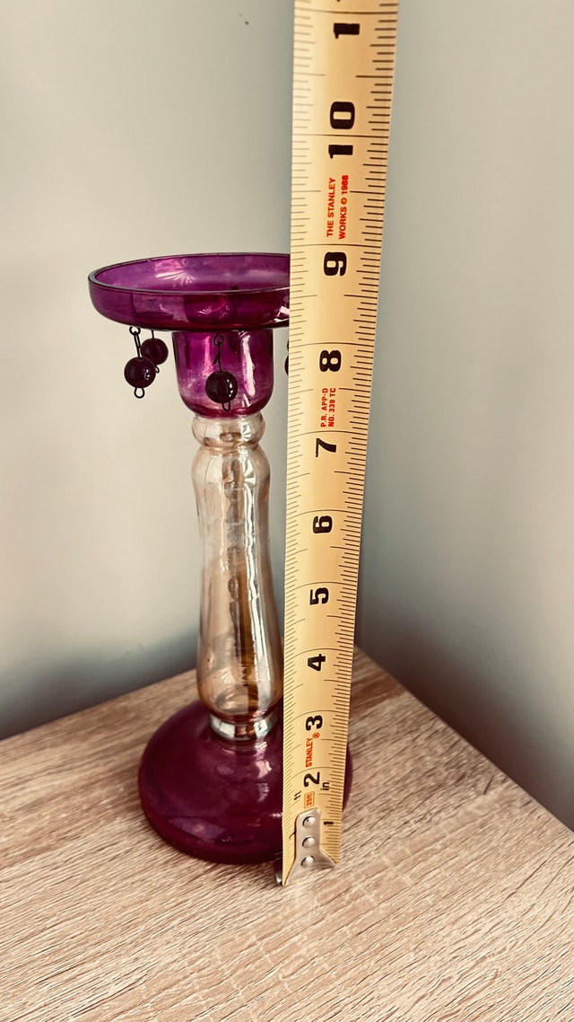 Vintage Purple Glass Candle Holder - photo 3
