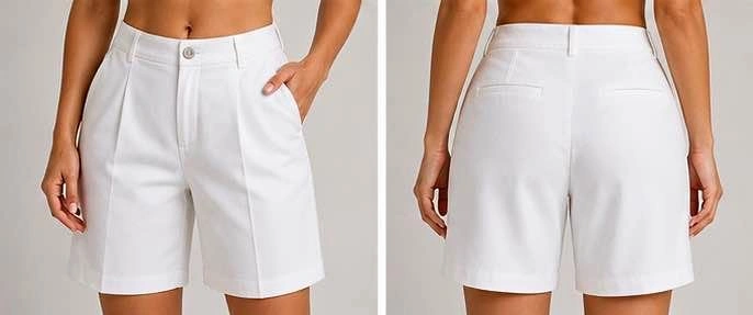🤍White Tailored Shorts – Size M