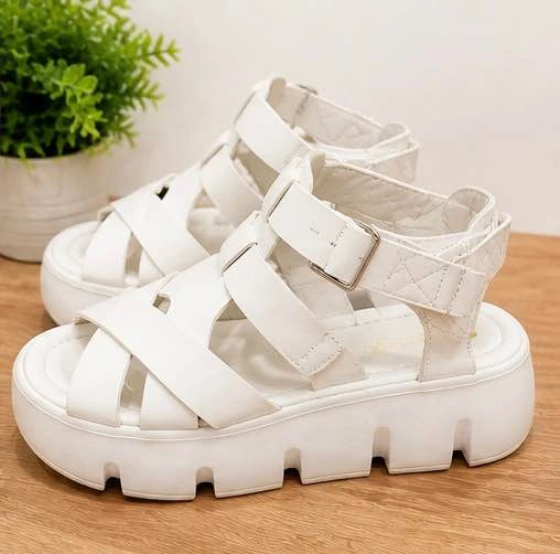 White Platform Sandals – Size 7.5/8 - photo 2
