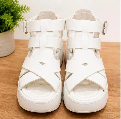 White Platform Sandals – Size 7.5/8 - photo 5