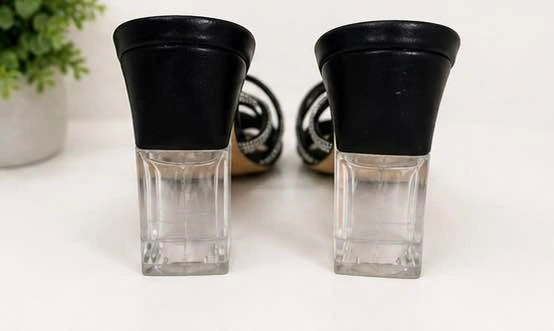 Black Heels with Clear Block Heel – Size 7/7.5/8 - photo 2