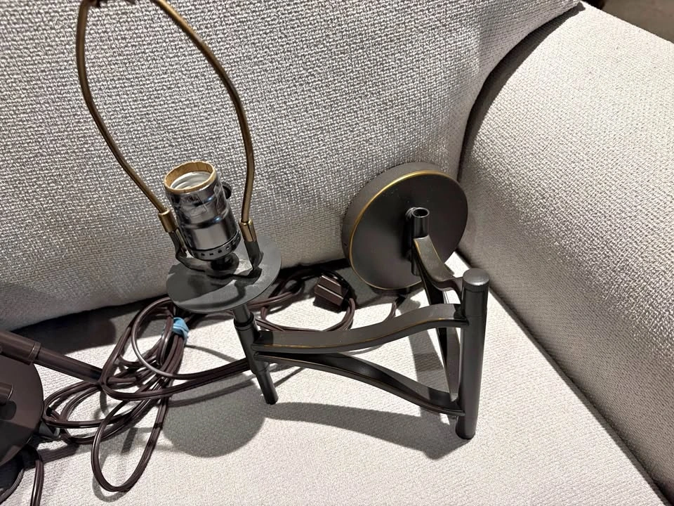 Rubbed Bronze Extendable Lamps