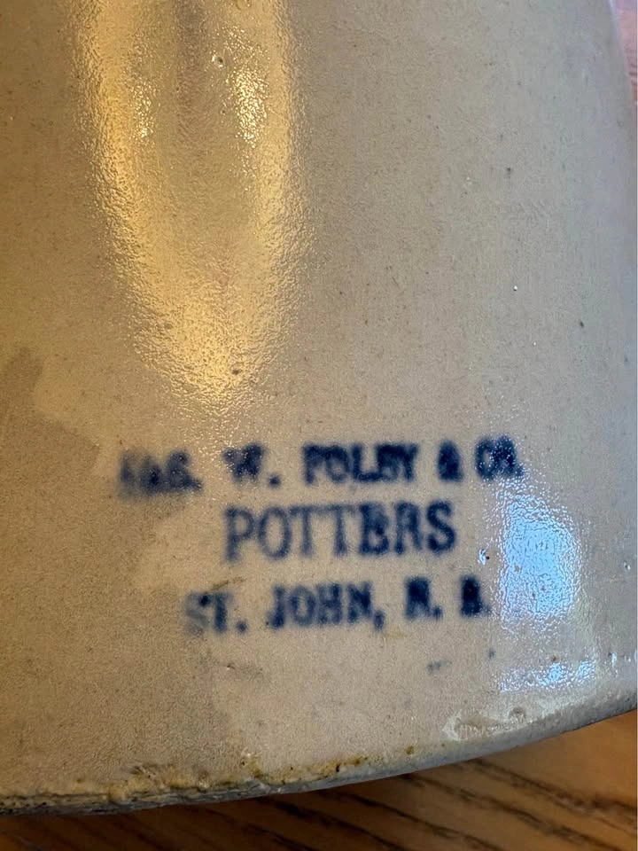 Vintage W Foley Ceramic Glazed Jug - St.Johns N.B. - photo 2