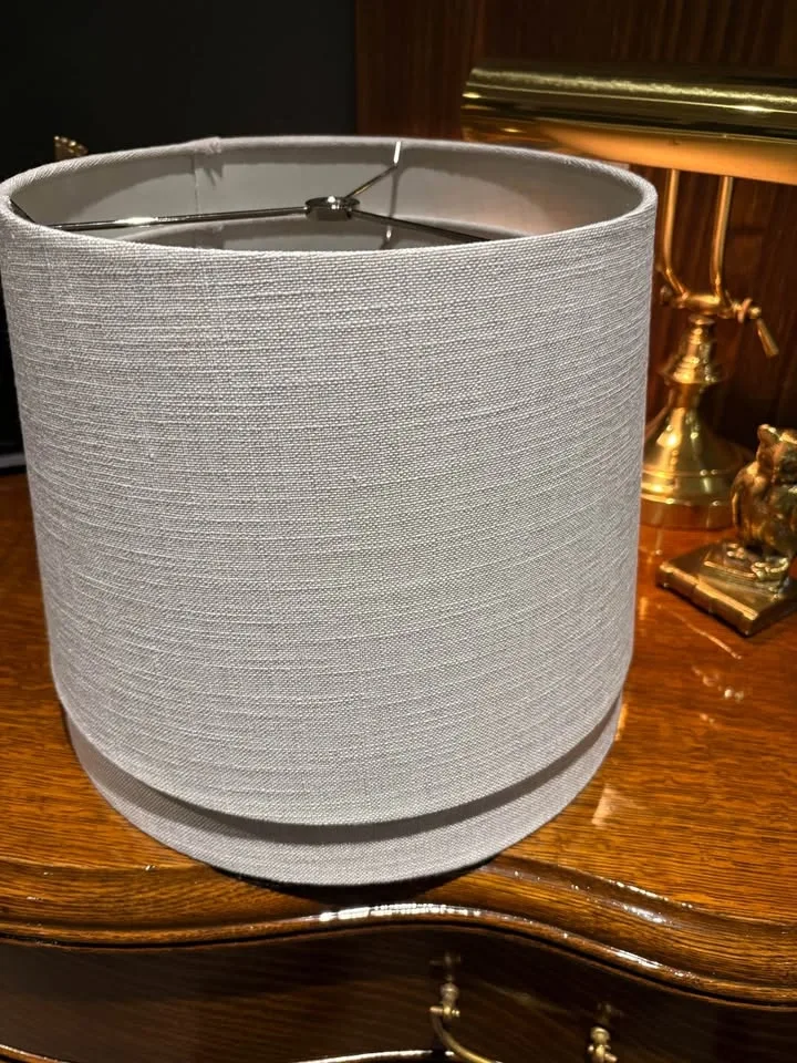 New light grey linen look lampshades - photo 2