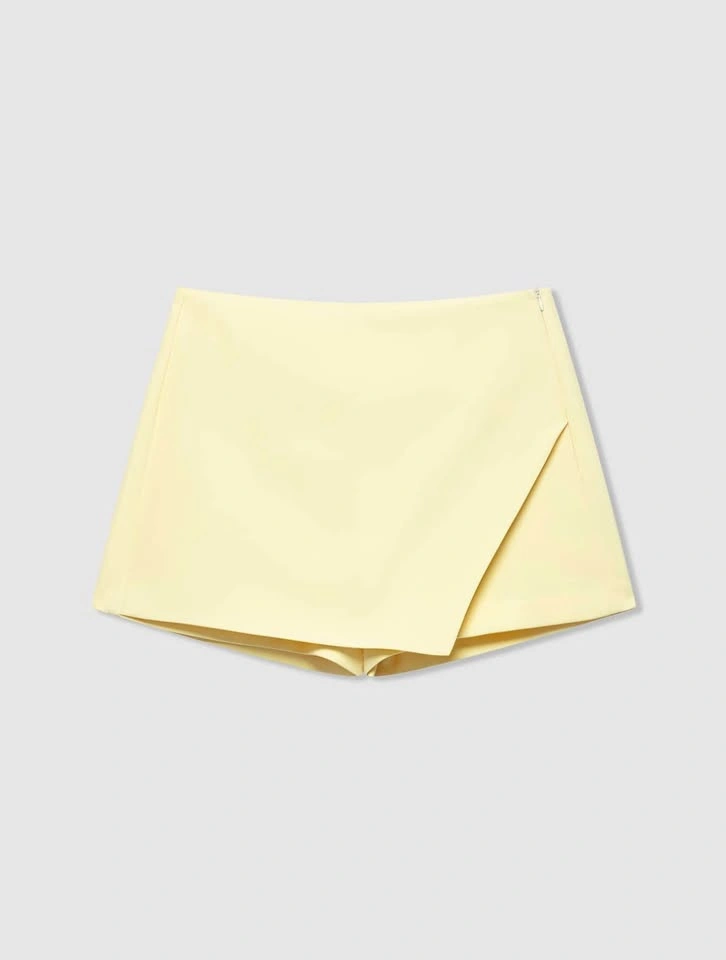 Yellow Wrap Skort