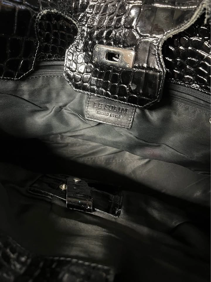 Le Solim Black Crocodile Tote - photo 5