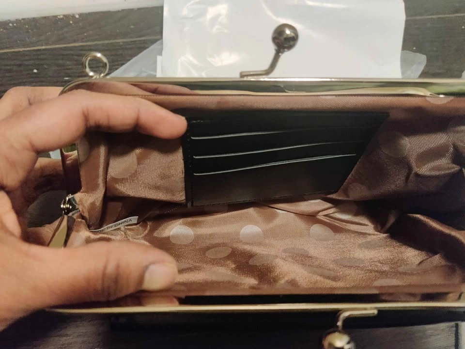 Brand new beautiful small black color wallet with strap for wome - photo 4