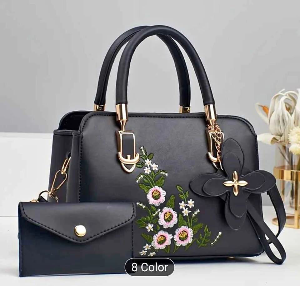 Brand new 2pc black color small fashionable hand bag for women