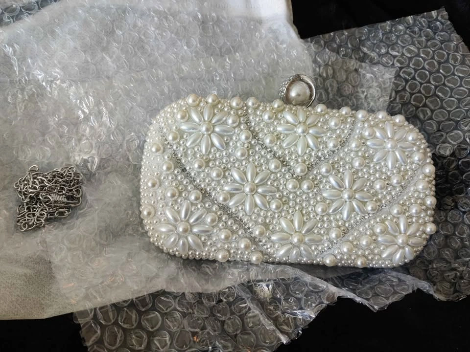 Brand new elegant pearl embellished women evening party bag - photo 5