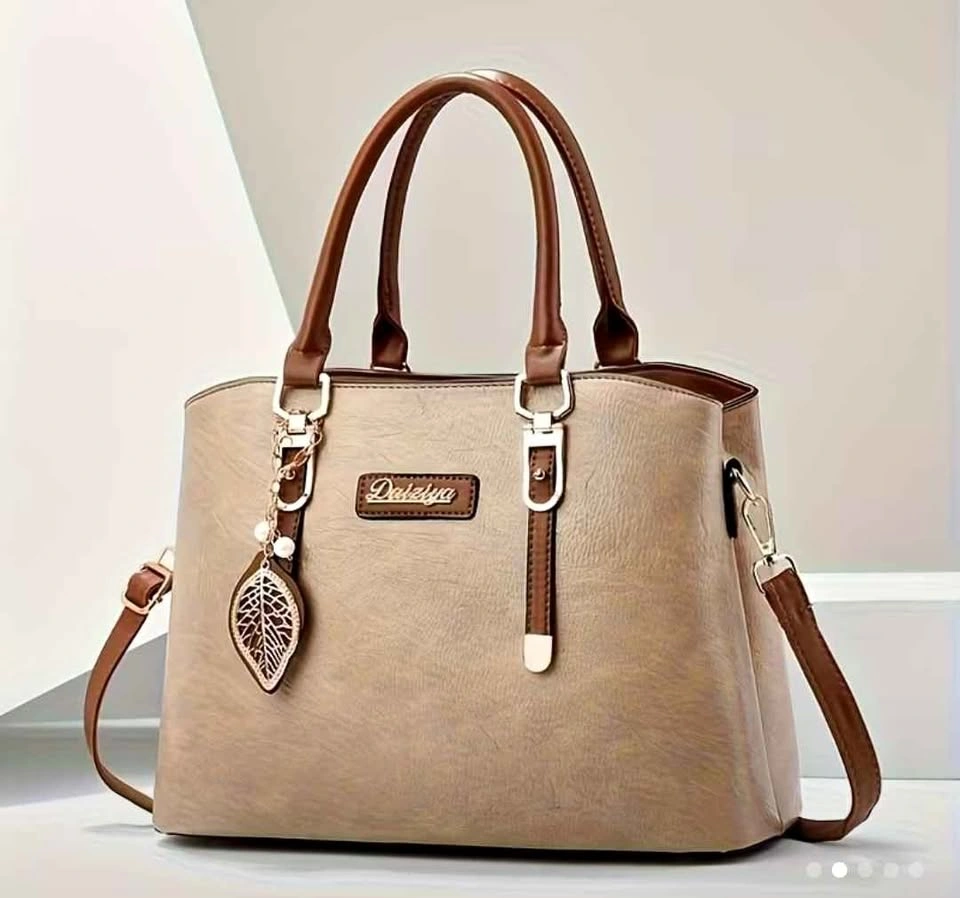 Brand new large capacity khaki color hand bag for women