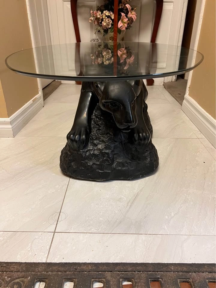 Vintage Black Panther Coffee Table