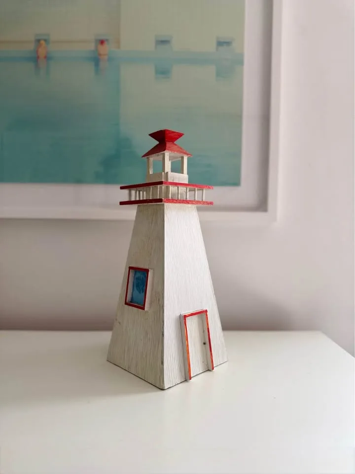 Nova Scotia Folk Art Lighthouse | Handcrafted Coastal Decor image indicator(2)