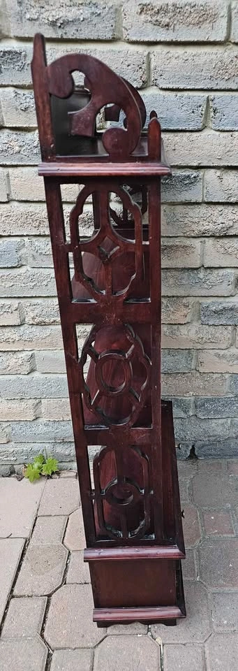 Vintage Wood Shelf Unit with Drawers - photo 2