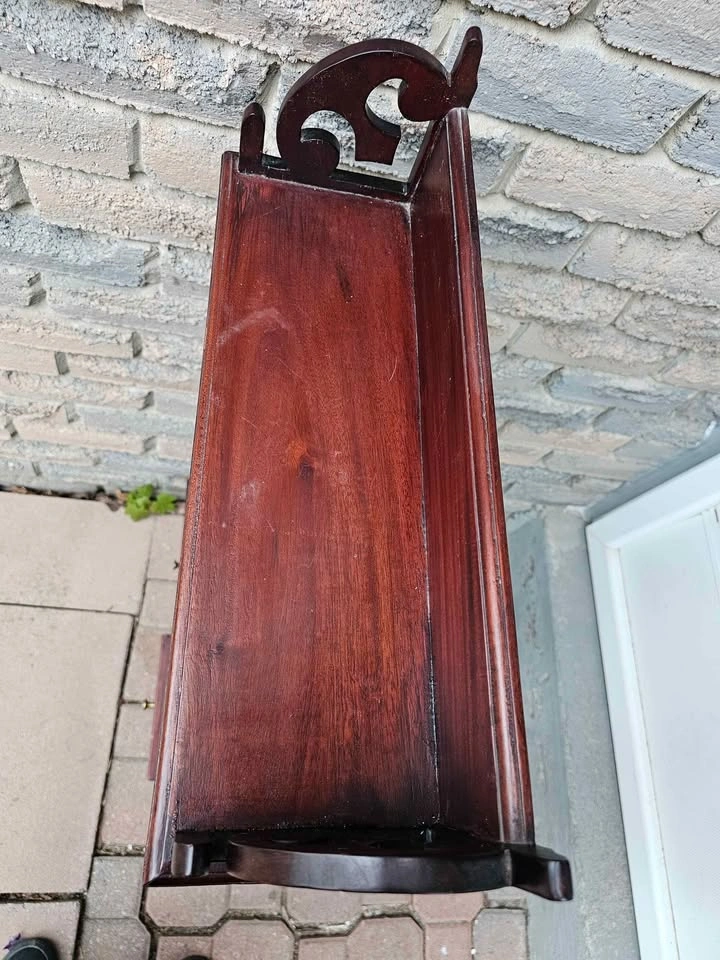 Vintage Wood Shelf Unit with Drawers - photo 5