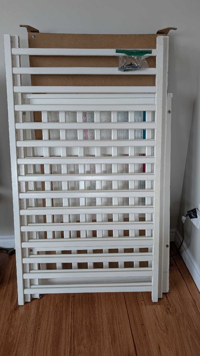 Baby Crib - White Solid Wood