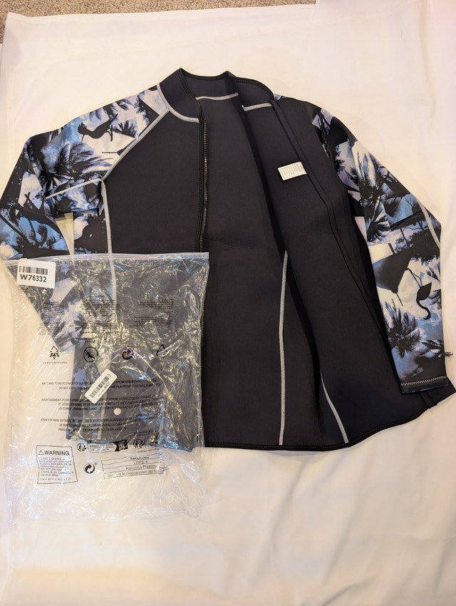 LayaTone Wetsuit Top Women 3mm Neoprene Wetsuit Jacket 2XL - NEW