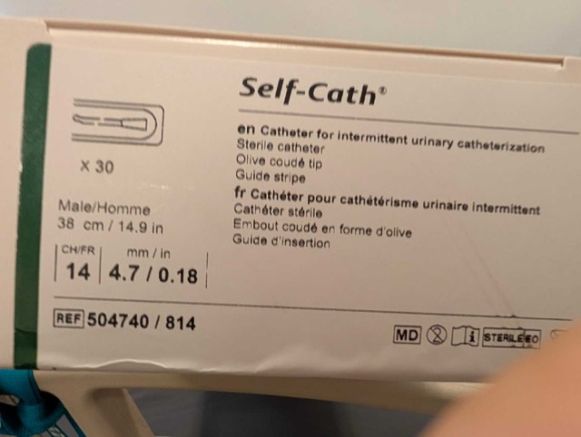 Coloplast Self-Cath Male Coude Catheter 814 14FR 16in (30/Box) - photo 4