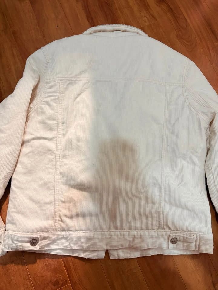 White corduroy jacket size M - photo 3